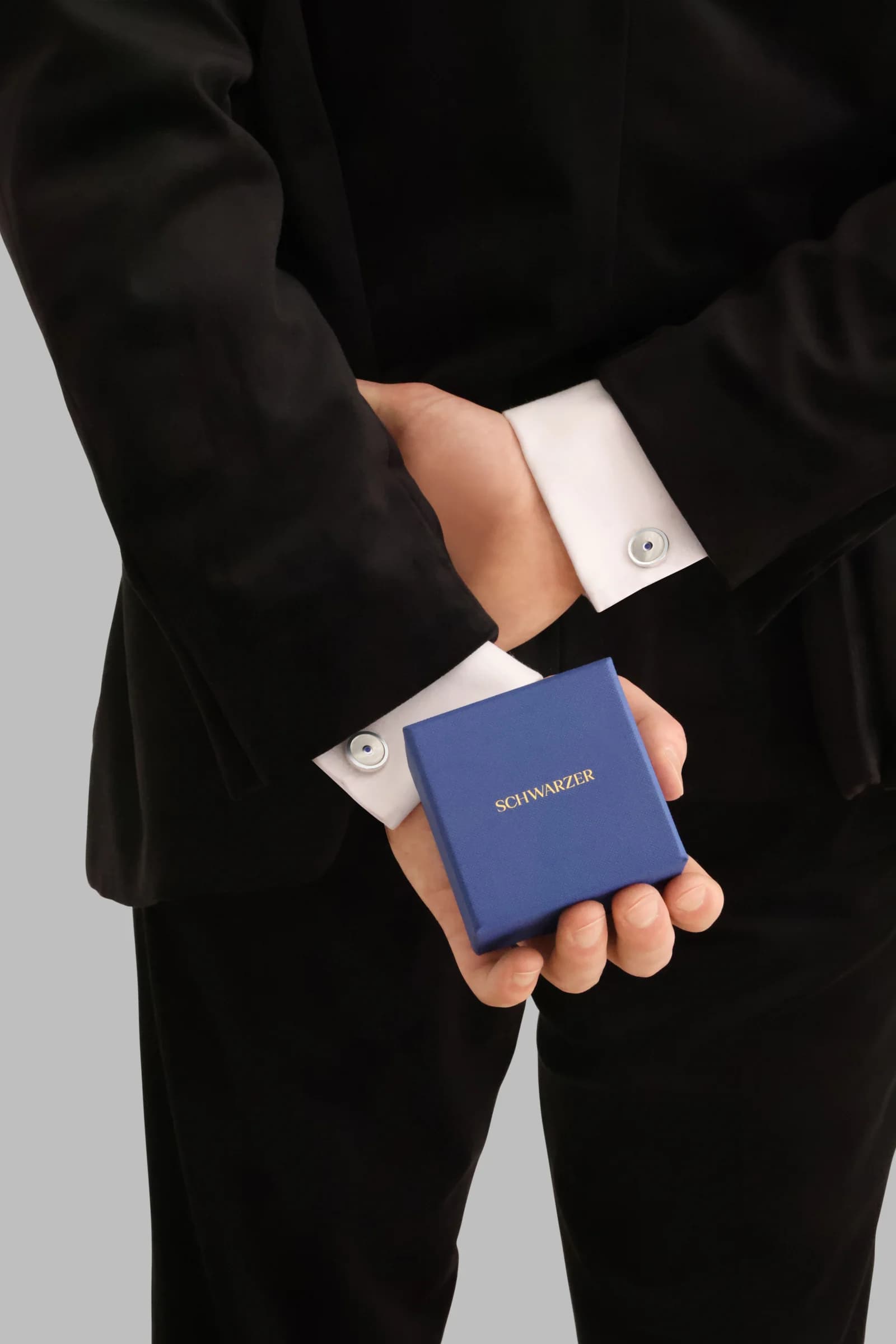 Schwarzer Design-Manschettenknöpfe Kollektion