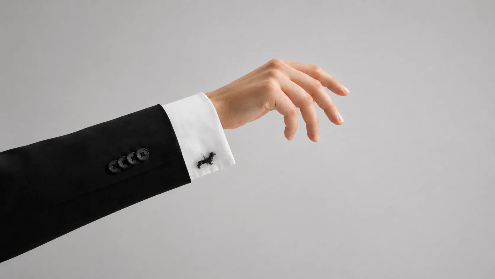 Schwarzer Design-Manschettenknöpfe Kollektion