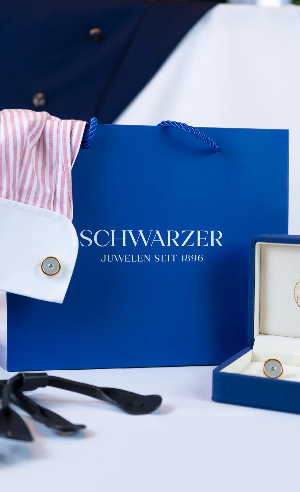 Schwarzer Manschettenknöpfe Geschenk