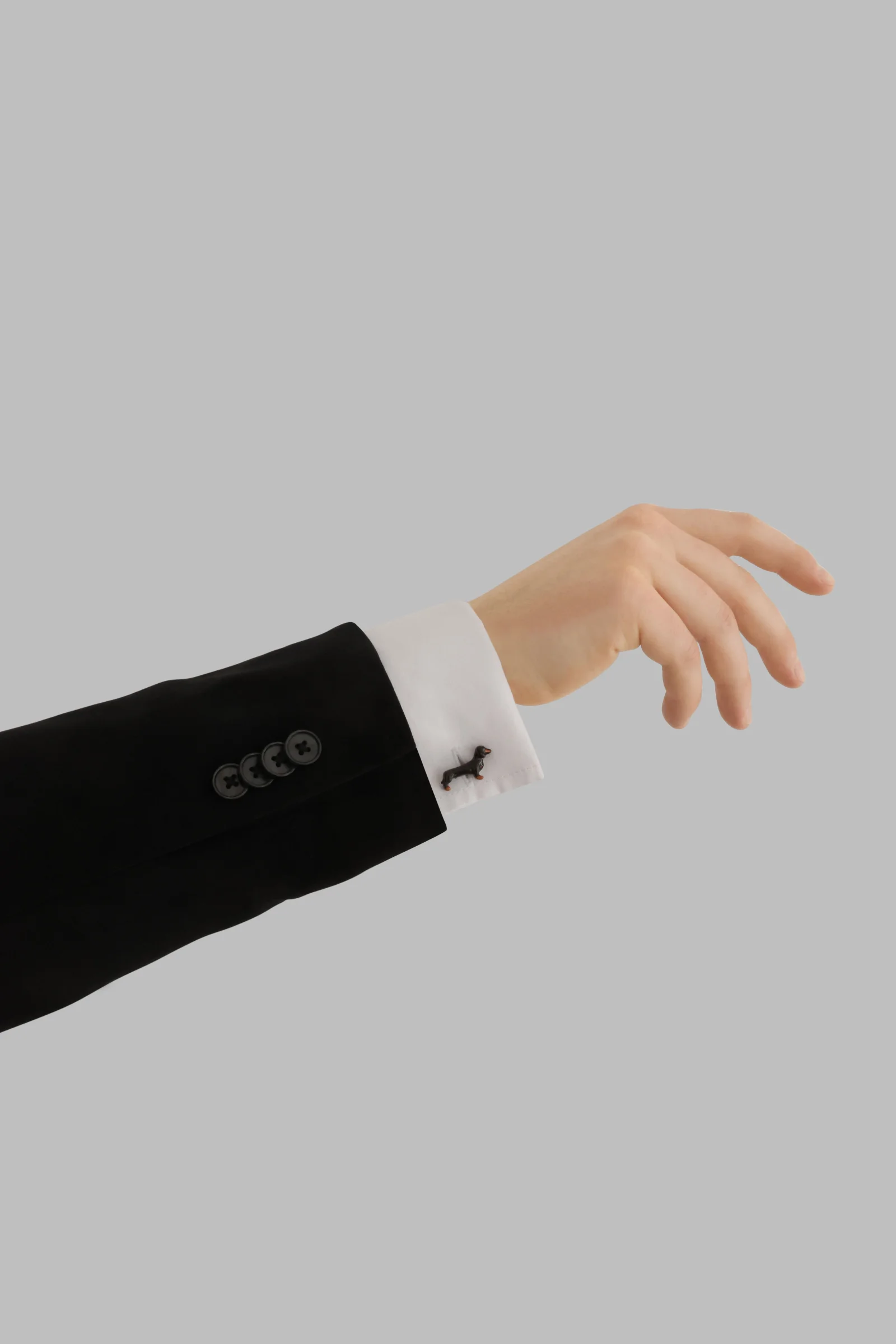 Schwarzer Manschettenknöpfe Black Tie