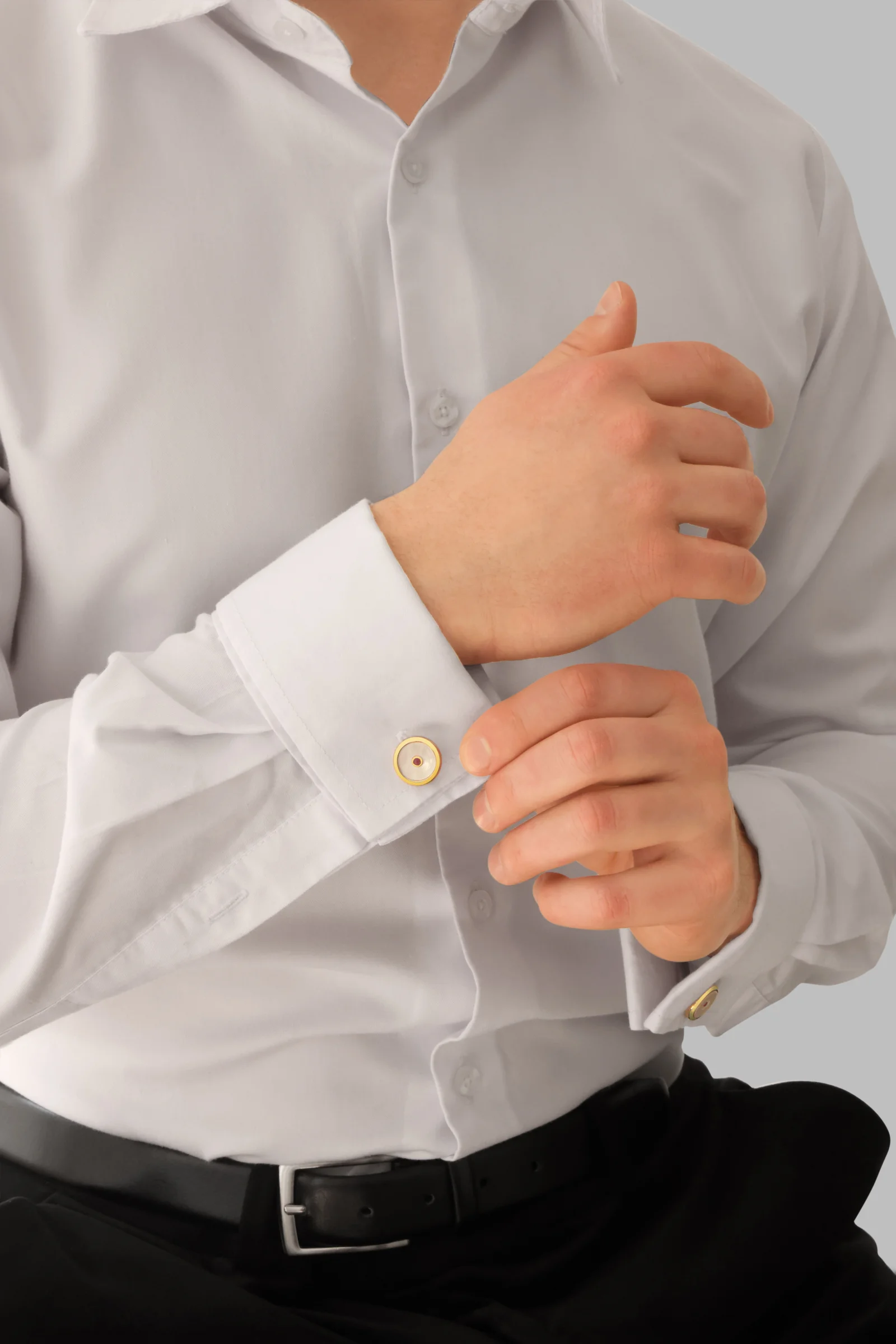 Schwarzer Manschettenknöpfe Business